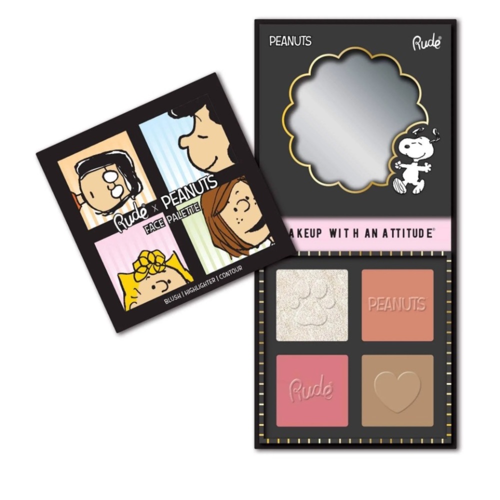 Peanuts Face Palette by Rude has Blush, Highlighter & Contour. NIB